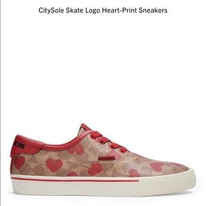 Coach Citysole Skate Logo Heart-Print Sneakers